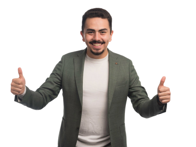 businessman-dress-code-makes-thumb-up businessman-dress-code-makes-thumb-up